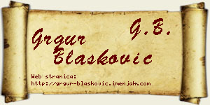 Grgur Blašković vizit kartica